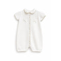 Ivory Beige Baby Girl Knit Romper
