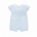 Logan Boys Blue Knit Pocket Detail Romper