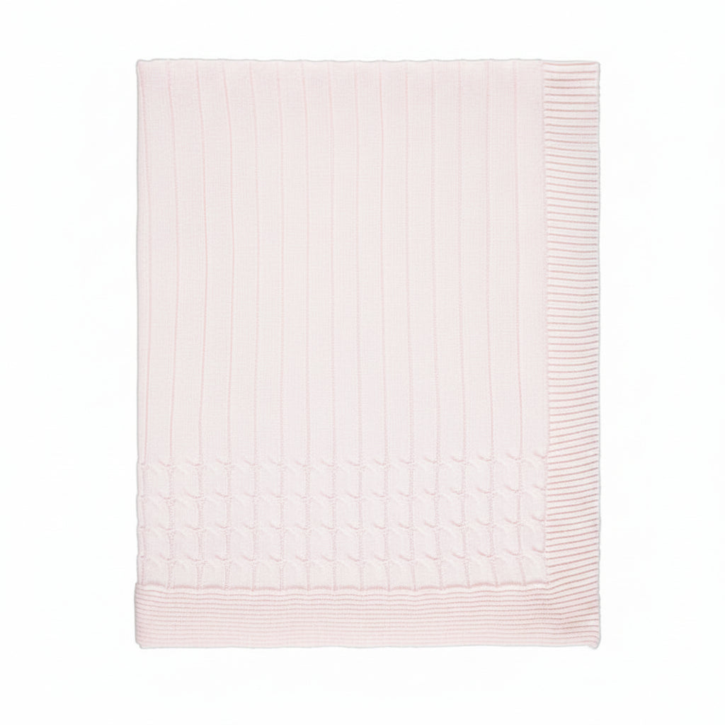 Pink Knit Baby Blanket