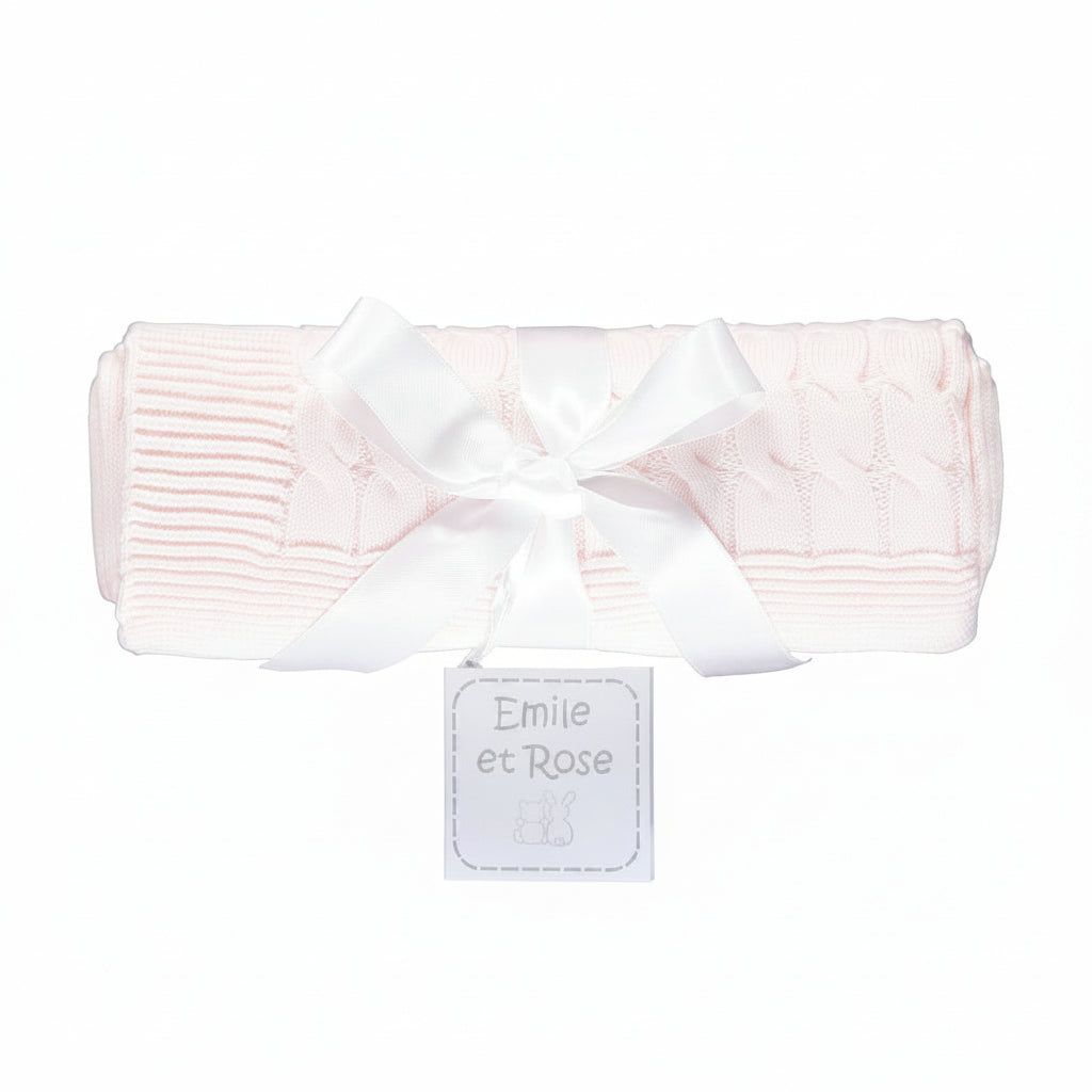 Pink Knit Baby Blanket